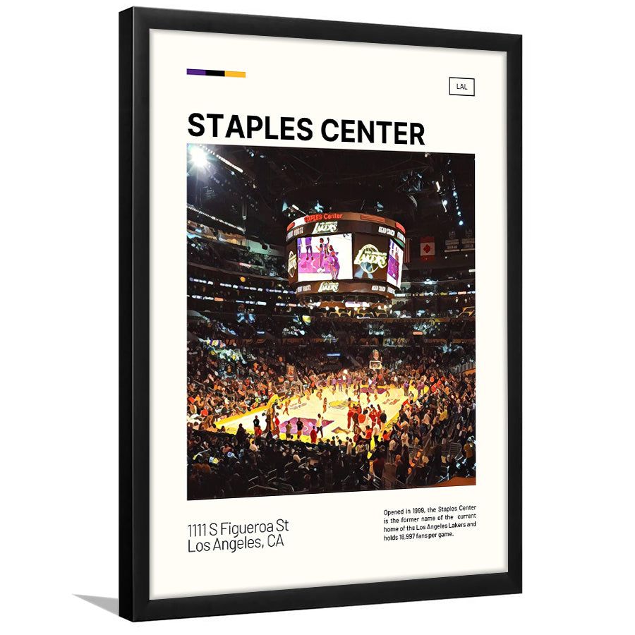 Staples Center Print, Los Angeles Lakers Stadium Art, Gifts for him, Sport Art, Framed Art Print Wall Decor