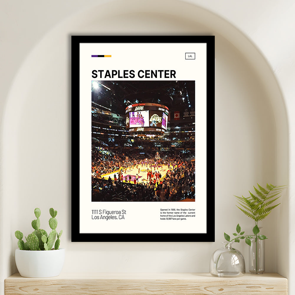 Staples Center Print, Los Angeles Lakers Stadium Art, Gifts for him, Sport Art, Framed Art Print Wall Decor