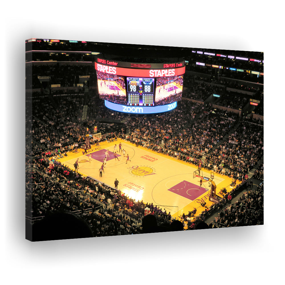 Staples Center in La, Stadium Canvas, Sport Art, Gift for him, Man Cave Decor, Art Print, Canvas Print Wall Art