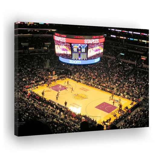 Staples Center in La, Stadium Canvas, Sport Art, Gift for him, Man Cave Decor, Art Print, Canvas Print Wall Art