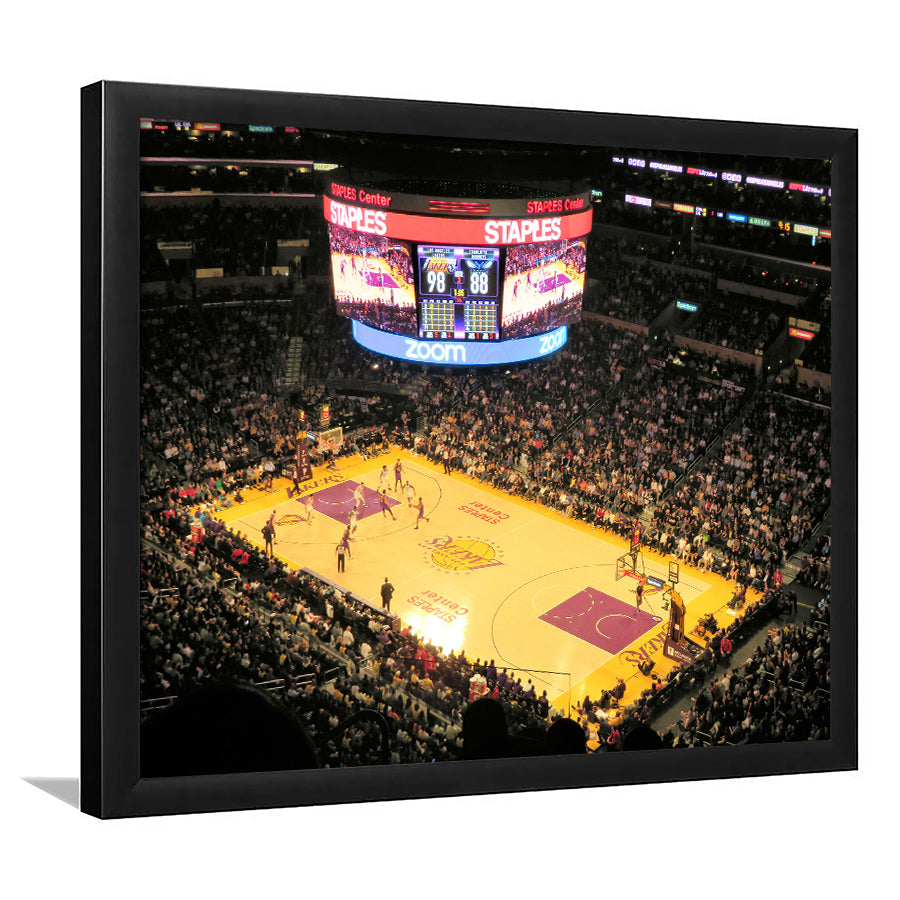Staples Center in La, Stadium Canvas, Sport Art, Gift for him, Framed Art Print Wall Decor, Picture Framed