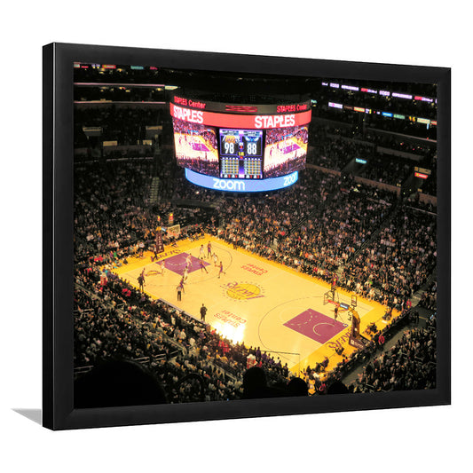 Staples Center in La, Stadium Canvas, Sport Art, Gift for him, Framed Art Print Wall Decor, Picture Framed