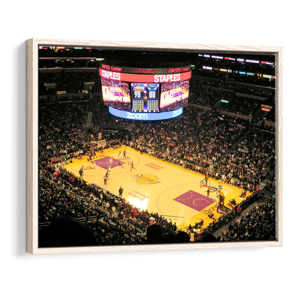 Staples Center in La, Stadium Canvas, Sport Art, Framed Canvas Print Wall Art, Floating Frame