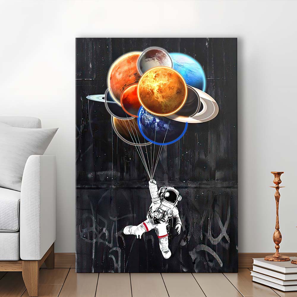 Stars The Limit, Neon Sign Effect, Canvas Print, Luxury Wall Art Decor, Modern Art
