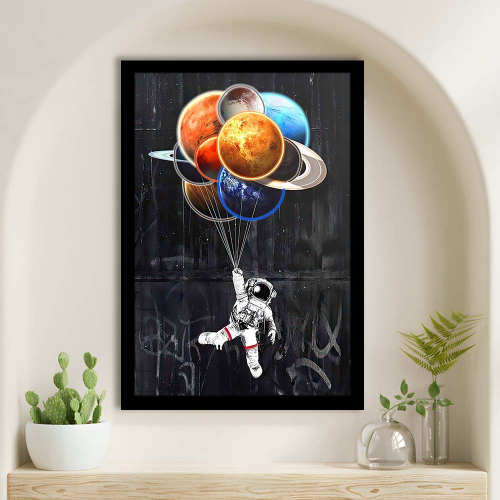 Stars The Limit, Neon Sign Effect, Framed Art Print, Picture Framed Wall Art Decor