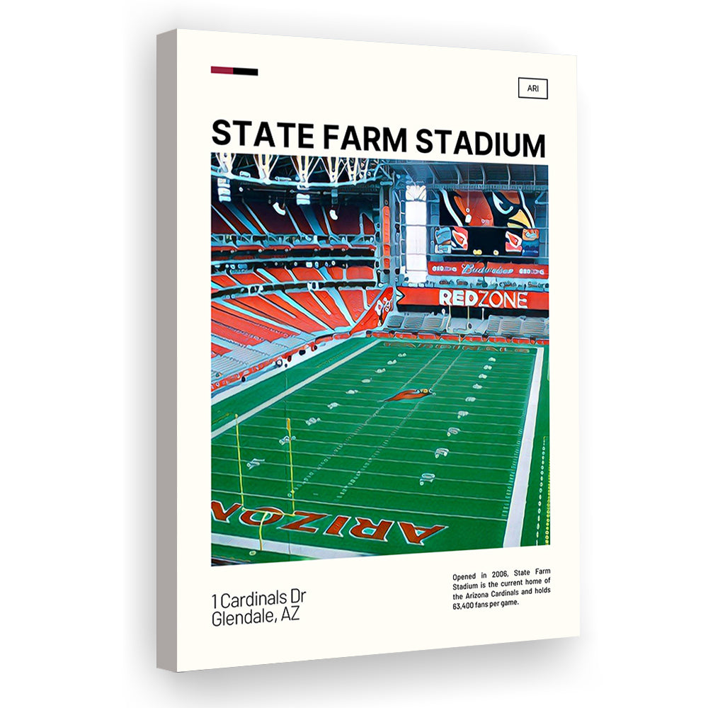 State Farm Stadium Print, Arizona Cardinals Stadium Canvas Art, Fan Gifts, Sport Art, Canvas Print Wall Art