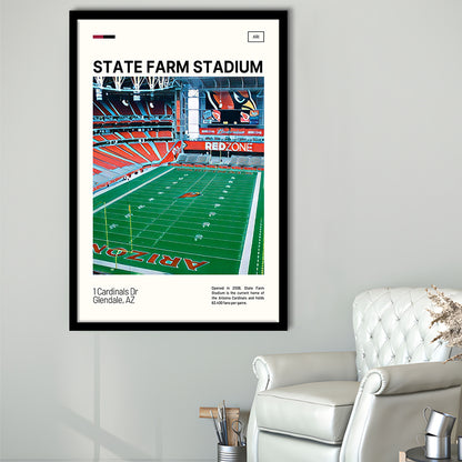 State Farm Stadium Print, Arizona Cardinals Stadium Art, Gifts for him, Sport Art, Framed Art Print Wall Decor