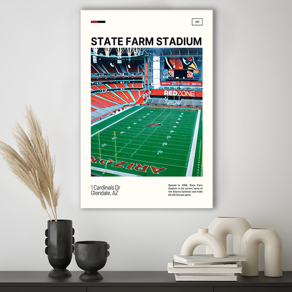 State Farm Stadium Print, Arizona Cardinals Stadium Canvas Art, Fan Gifts, Sport Art, Canvas Print Wall Art