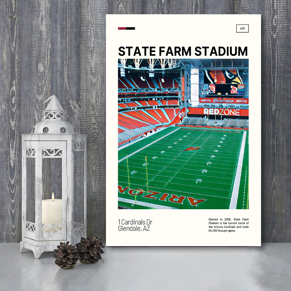 State Farm Stadium Print, Arizona Cardinals Stadium Canvas Art, Fan Gifts, Sport Art, Canvas Print Wall Art