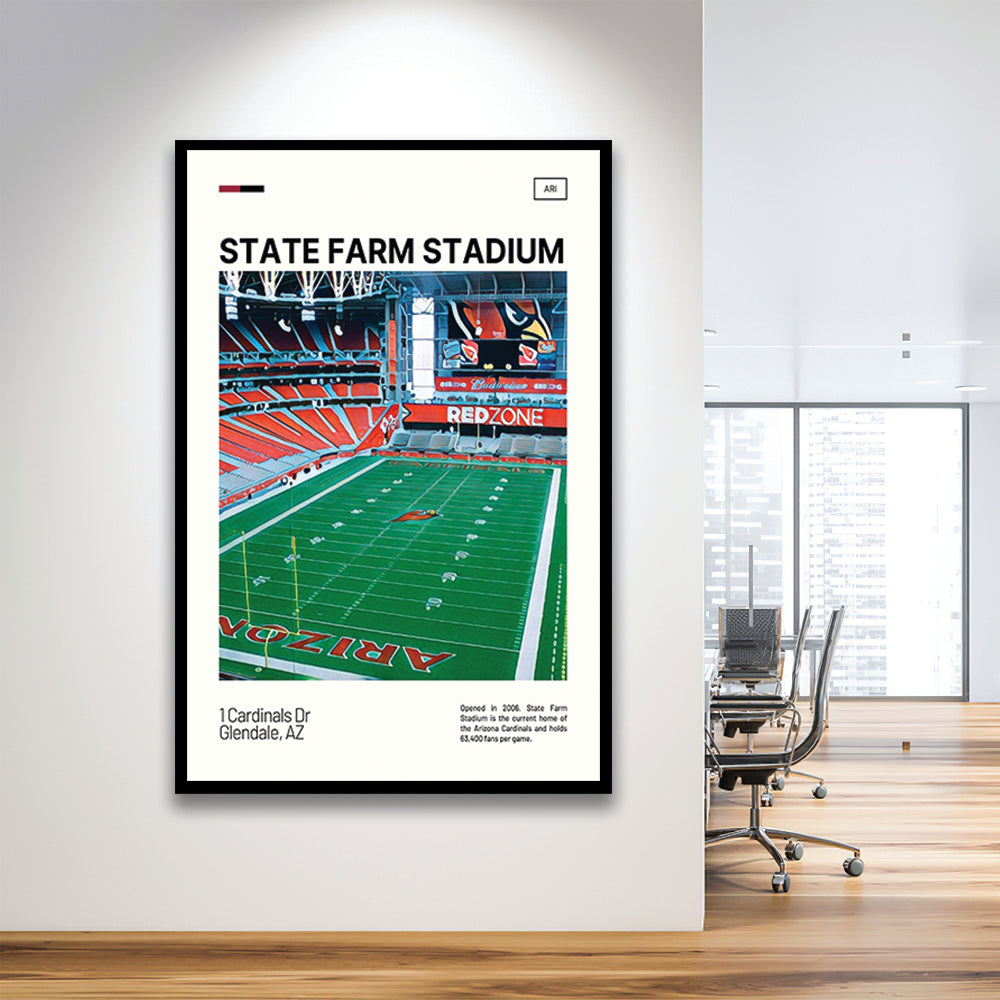State Farm Stadium Print, Arizona Cardinals Stadium Art, Gifts for him, Sport Art, Framed Art Print Wall Decor