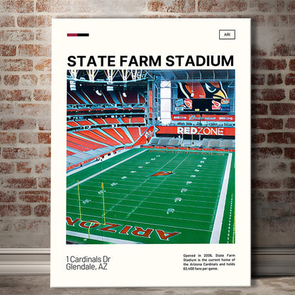 State Farm Stadium Print, Arizona Cardinals Stadium Canvas Art, Fan Gifts, Sport Art, Canvas Print Wall Art