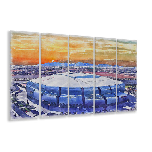 State Farm Painting Stadium Watercolor, Atlanta Georgia Watercolor, Sport Art, Extra Large Canvas Print Wall Art