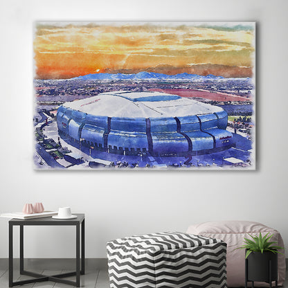 State Farm Painting Stadium Watercolor, Atlanta Georgia Watercolor, Sport Art, Gifts for him, Canvas Print Wall Art