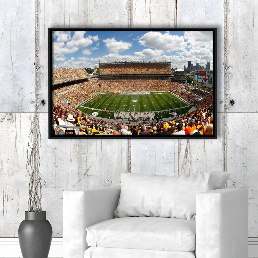 Steelers Heinz Field, Stadium Canvas, Sport Art, Framed Canvas Print Wall Art, Floating Frame