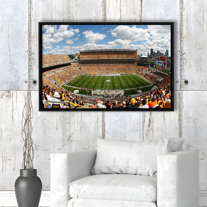 Steelers Heinz Field, Stadium Canvas, Sport Art, Framed Canvas Print Wall Art, Floating Frame