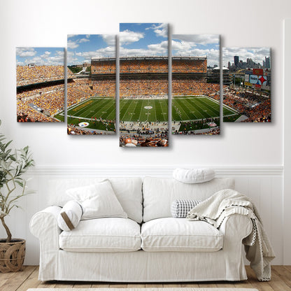 Steelers Heinz Field, Stadium Canvas, Sport Art, Gift for him, 5 Panel, Large Canvas, Canvas Print Wall Art