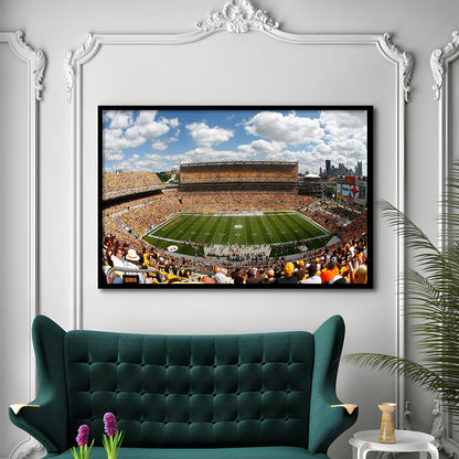 Steelers Heinz Field, Stadium Canvas, Sport Art, Gift for him, Framed Art Print Wall Decor, Picture Framed