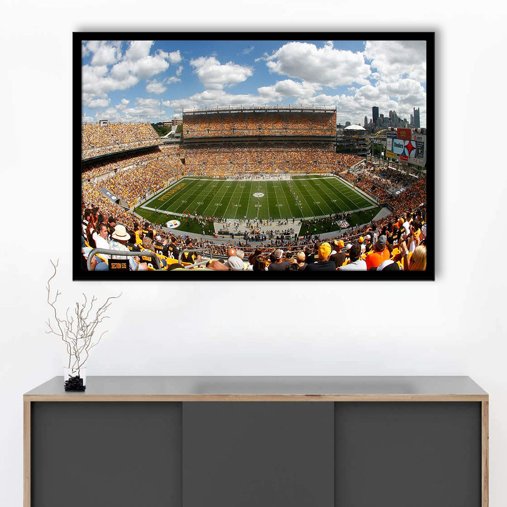 Steelers Heinz Field, Stadium Canvas, Sport Art, Gift for him, Framed Art Print Wall Decor, Picture Framed