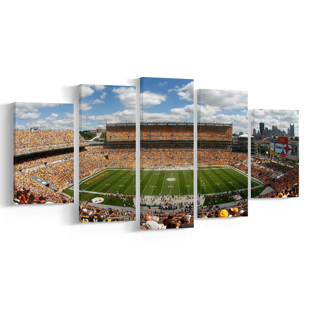 Steelers Heinz Field, Stadium Canvas, Sport Art, Gift for him, 5 Panel, Large Canvas, Canvas Print Wall Art