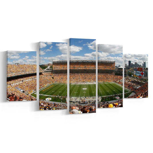 Steelers Heinz Field, Stadium Canvas, Sport Art, Gift for him, 5 Panel, Large Canvas, Canvas Print Wall Art
