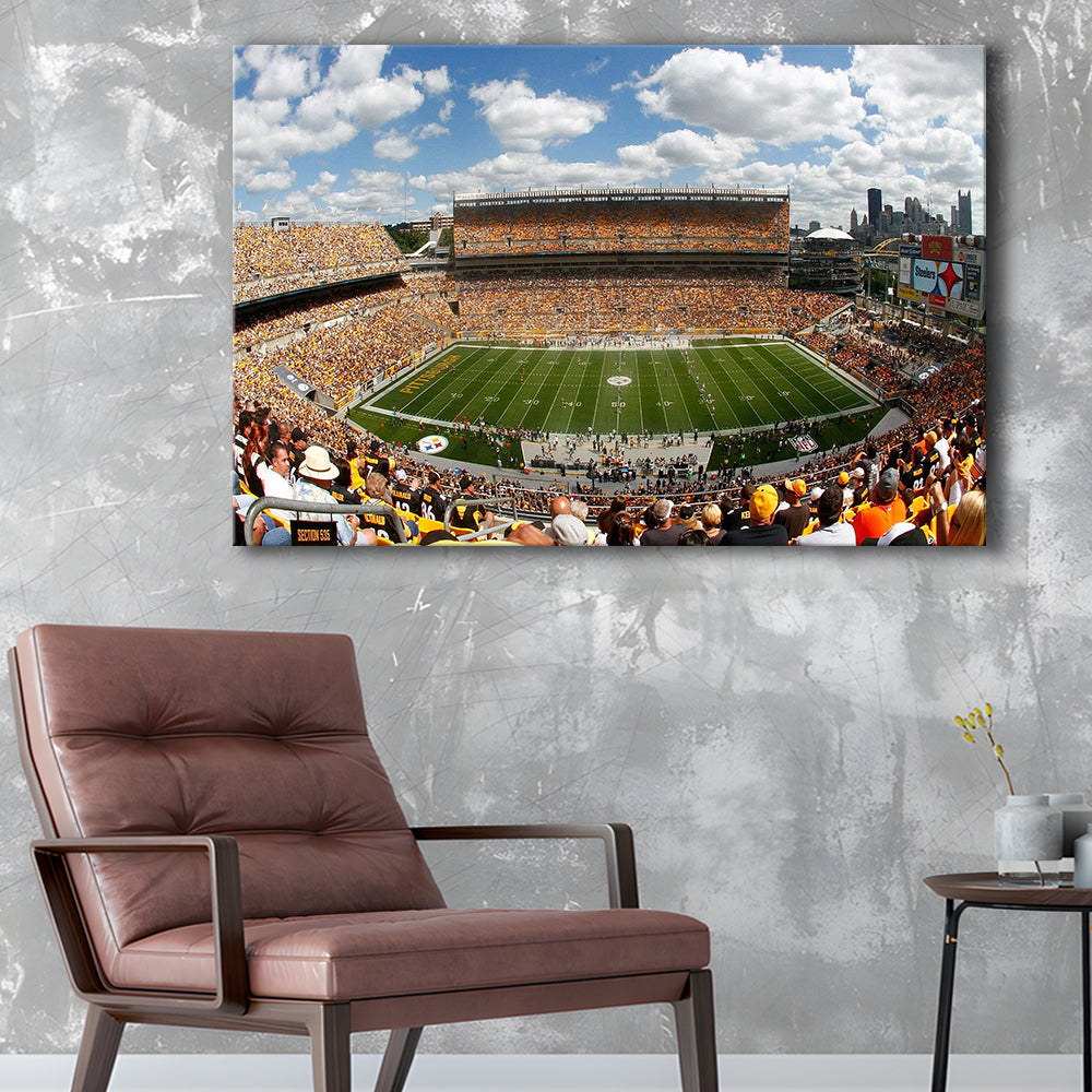Steelers Heinz Field, Stadium Canvas, Sport Art, Gift for him, Man Cave Decor, Art Print, Canvas Print Wall Art