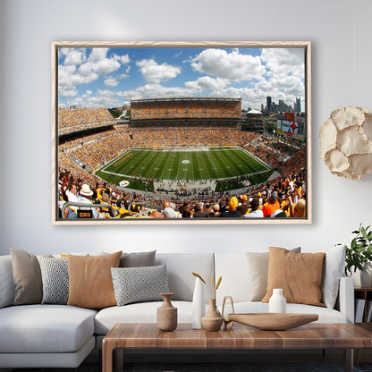 Steelers Heinz Field, Stadium Canvas, Sport Art, Framed Canvas Print Wall Art, Floating Frame