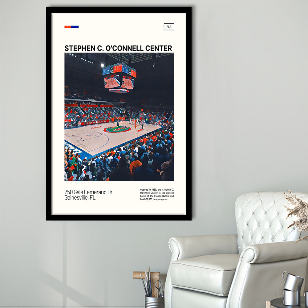 Stephen C. O'Connell Center Print, Florida Gators Stadium Art, Gifts for him, Sport Art, Framed Art Print Wall Decor