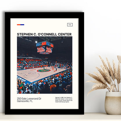 Stephen C. O'Connell Center Print, Florida Gators Stadium Art, Gifts for him, Sport Art, Framed Art Print Wall Decor