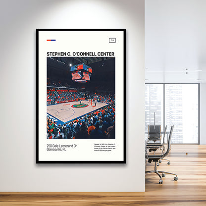 Stephen C. O'Connell Center Print, Florida Gators Stadium Art, Gifts for him, Sport Art, Framed Art Print Wall Decor