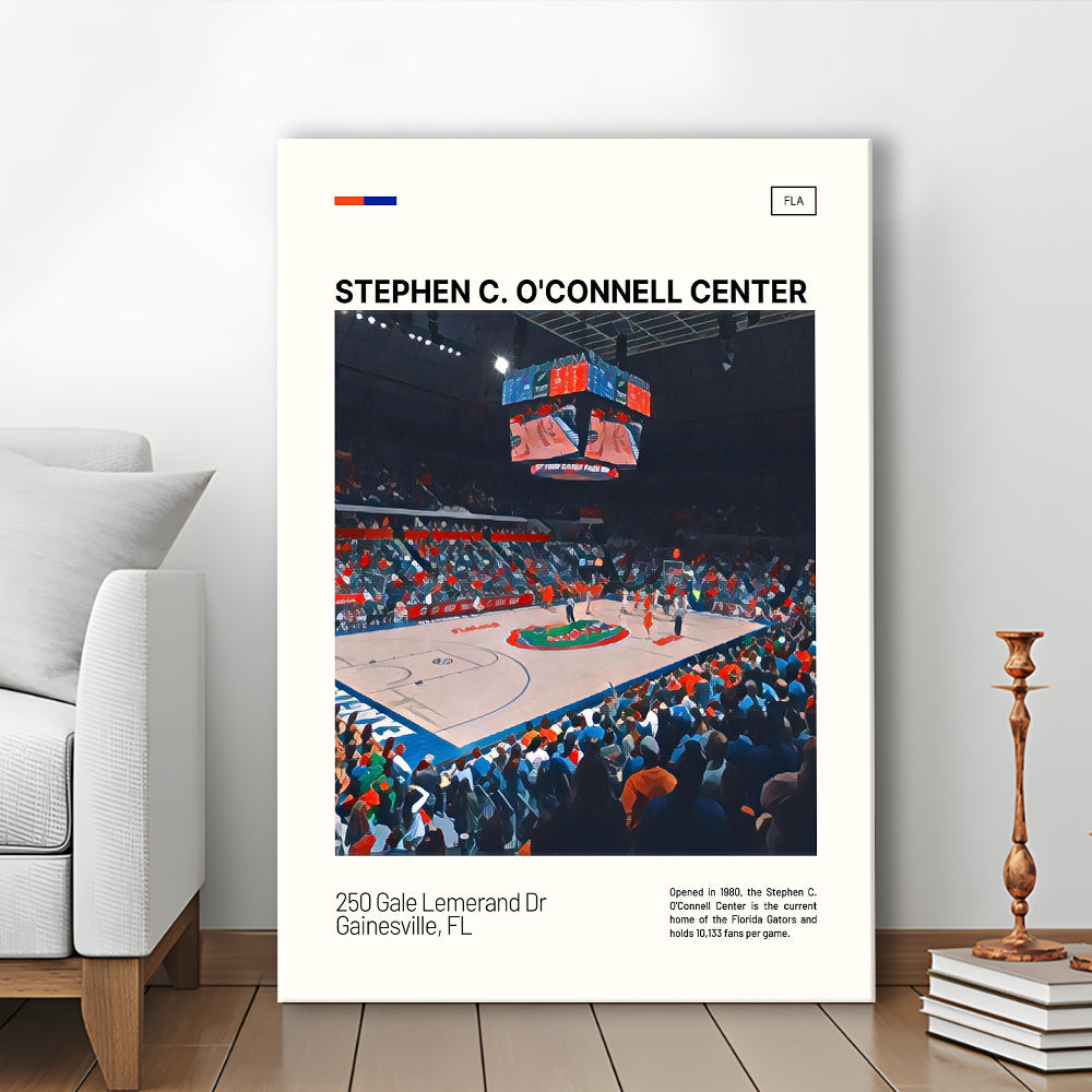 Stephen C. O'Connell Center Print, Florida Gators Stadium Canvas Art, Fan Gifts, Sport Art, Canvas Print Wall Art