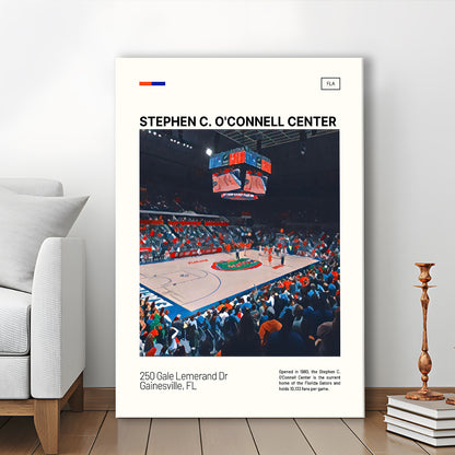 Stephen C. O'Connell Center Print, Florida Gators Stadium Canvas Art, Fan Gifts, Sport Art, Canvas Print Wall Art