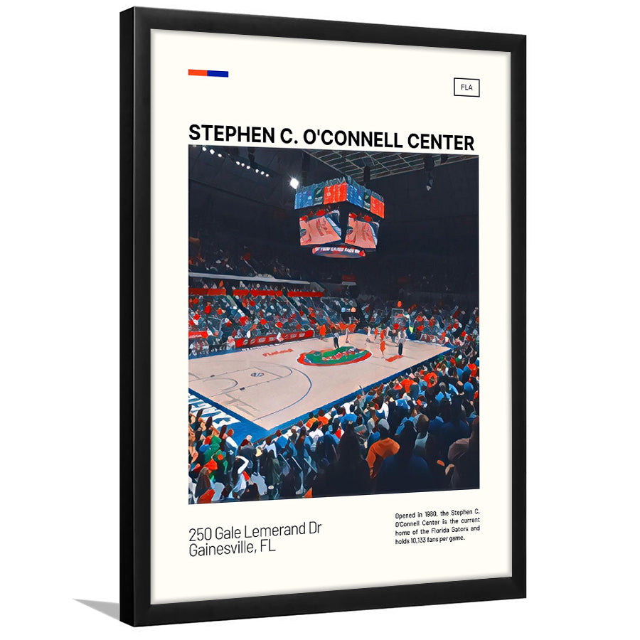 Stephen C. O'Connell Center Print, Florida Gators Stadium Art, Gifts for him, Sport Art, Framed Art Print Wall Decor