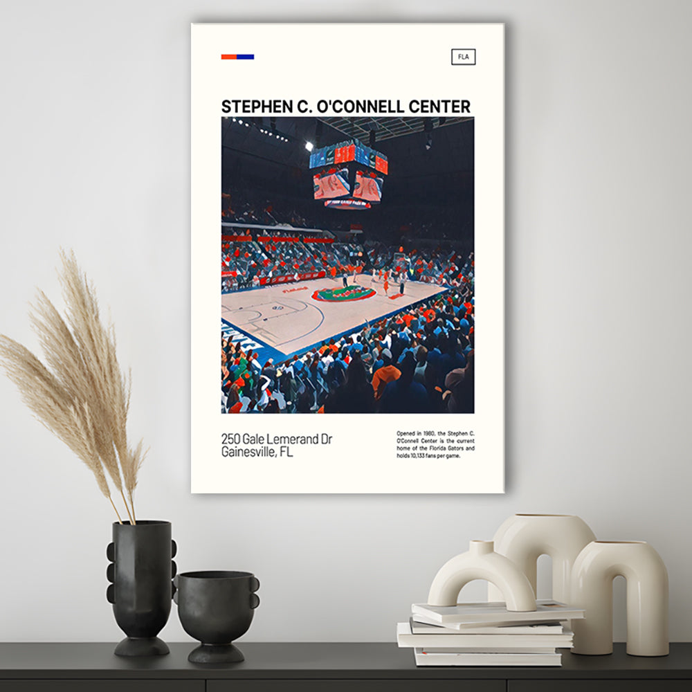Stephen C. O'Connell Center Print, Florida Gators Stadium Canvas Art, Fan Gifts, Sport Art, Canvas Print Wall Art