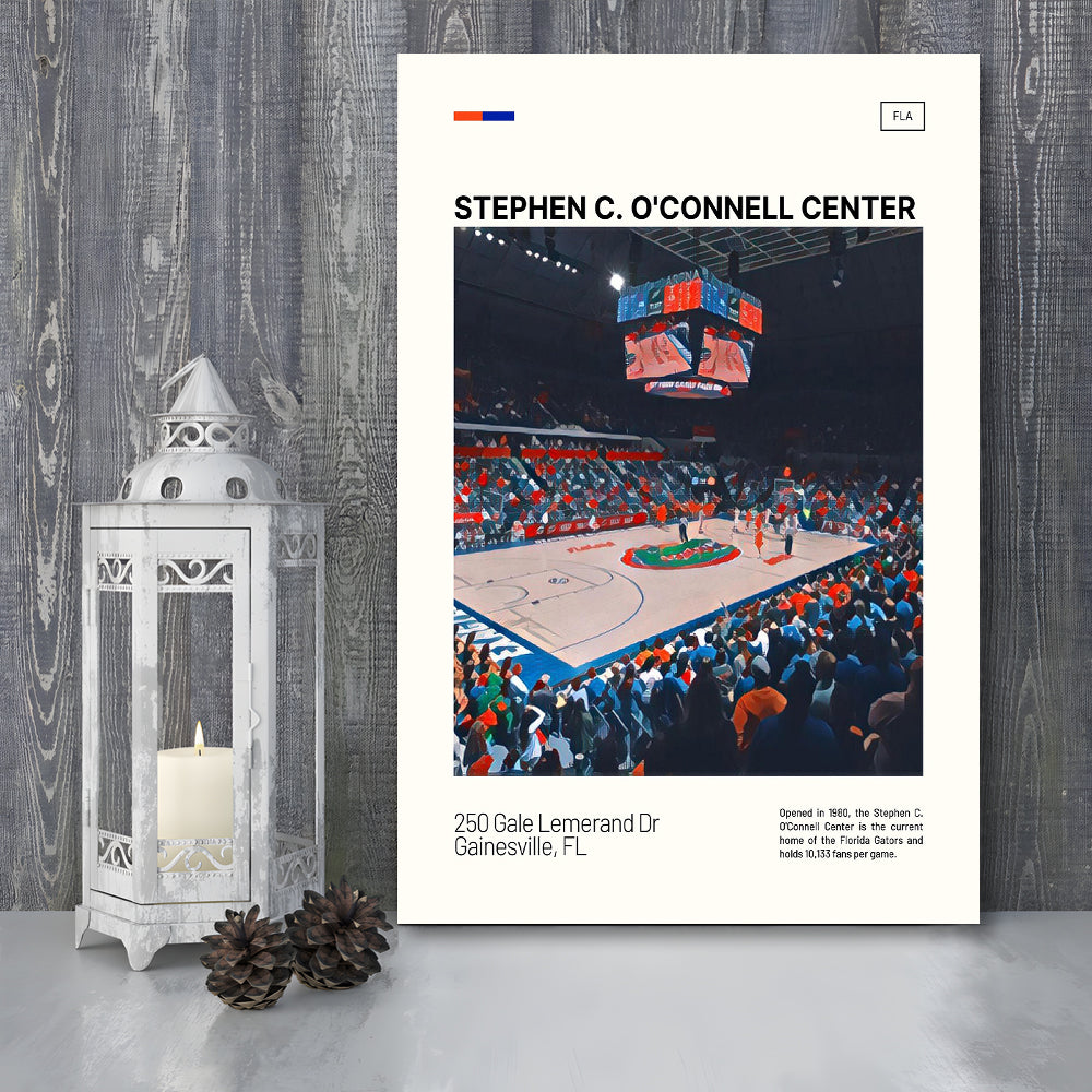 Stephen C. O'Connell Center Print, Florida Gators Stadium Canvas Art, Fan Gifts, Sport Art, Canvas Print Wall Art