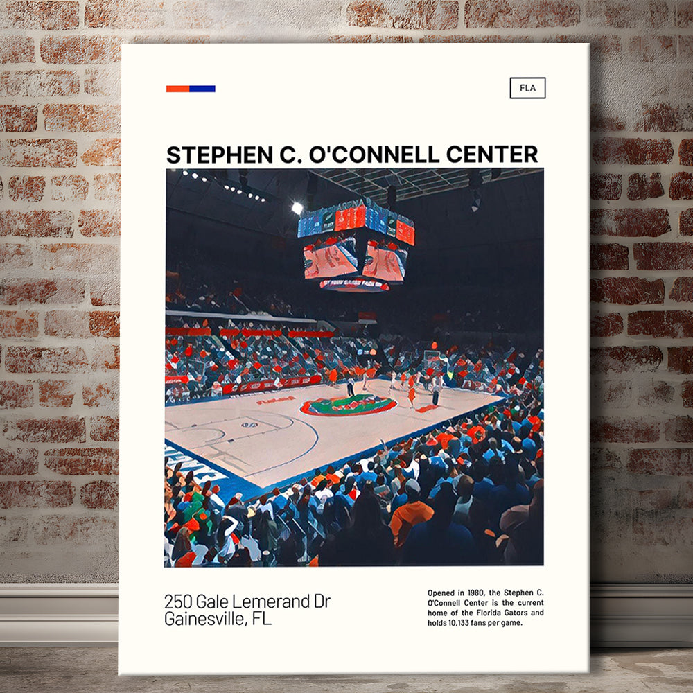Stephen C. O'Connell Center Print, Florida Gators Stadium Canvas Art, Fan Gifts, Sport Art, Canvas Print Wall Art