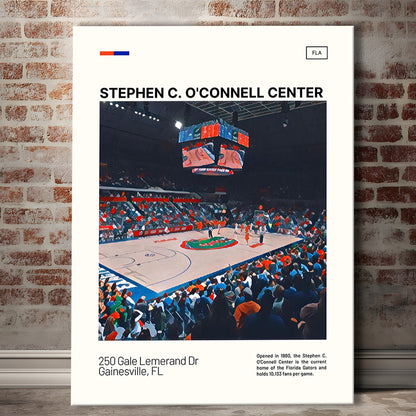 Stephen C. O'Connell Center Print, Florida Gators Stadium Canvas Art, Fan Gifts, Sport Art, Canvas Print Wall Art