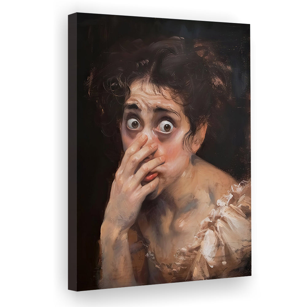 Stinky Bathroom Art Print Painting Vintage Print Toilet Humor Amusing, Canvas Print Wall Art, Wall Decor, Painting Canvas