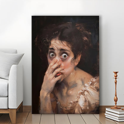 Stinky Bathroom Art Print Painting Vintage Print Toilet Humor Amusing, Canvas Print Wall Art, Wall Decor, Painting Canvas