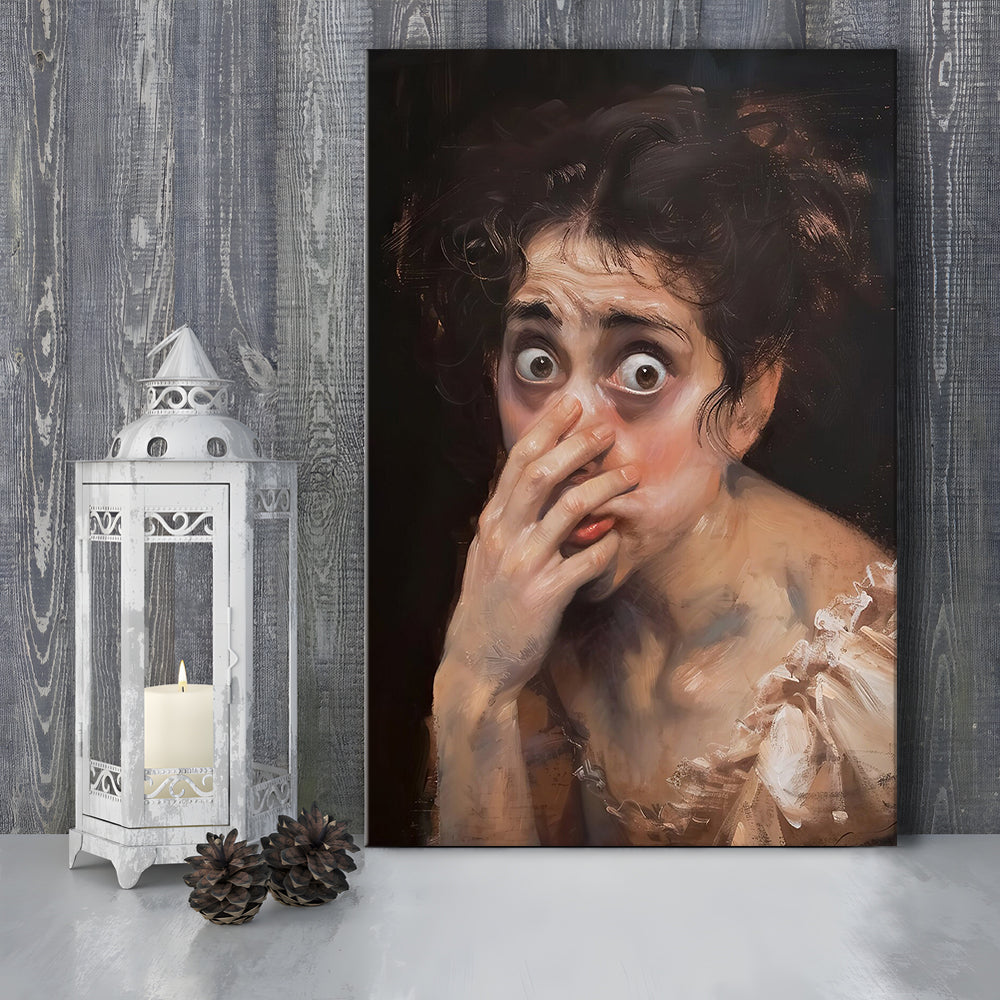 Stinky Bathroom Art Print Painting Vintage Print Toilet Humor Amusing, Canvas Print Wall Art, Wall Decor, Painting Canvas