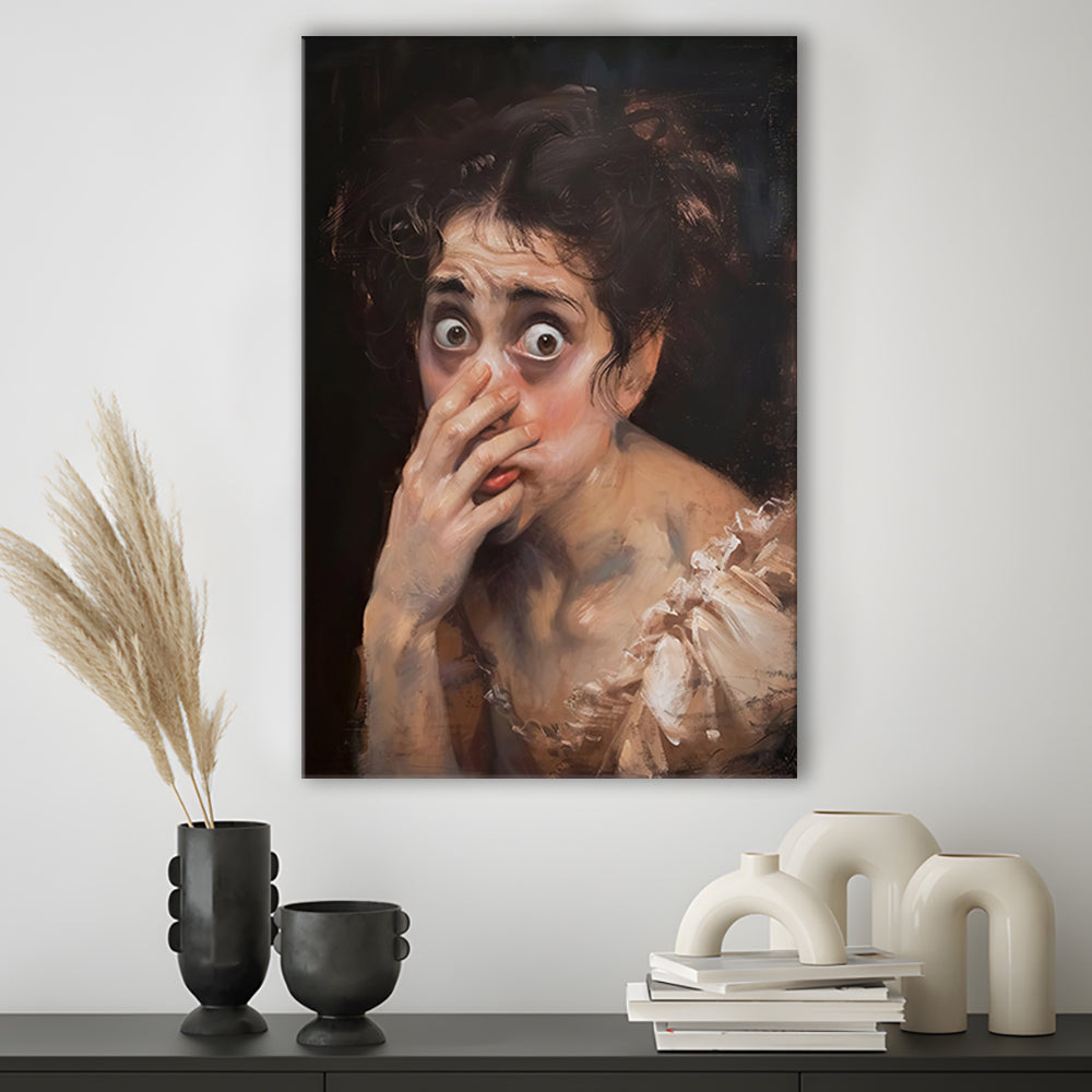 Stinky Bathroom Art Print Painting Vintage Print Toilet Humor Amusing, Canvas Print Wall Art, Wall Decor, Painting Canvas