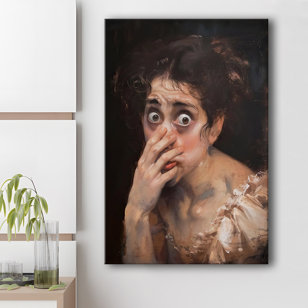 Stinky Bathroom Art Print Painting Vintage Print Toilet Humor Amusing, Canvas Print Wall Art, Wall Decor, Painting Canvas