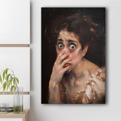 Stinky Bathroom Art Print Painting Vintage Print Toilet Humor Amusing, Canvas Print Wall Art, Wall Decor, Painting Canvas