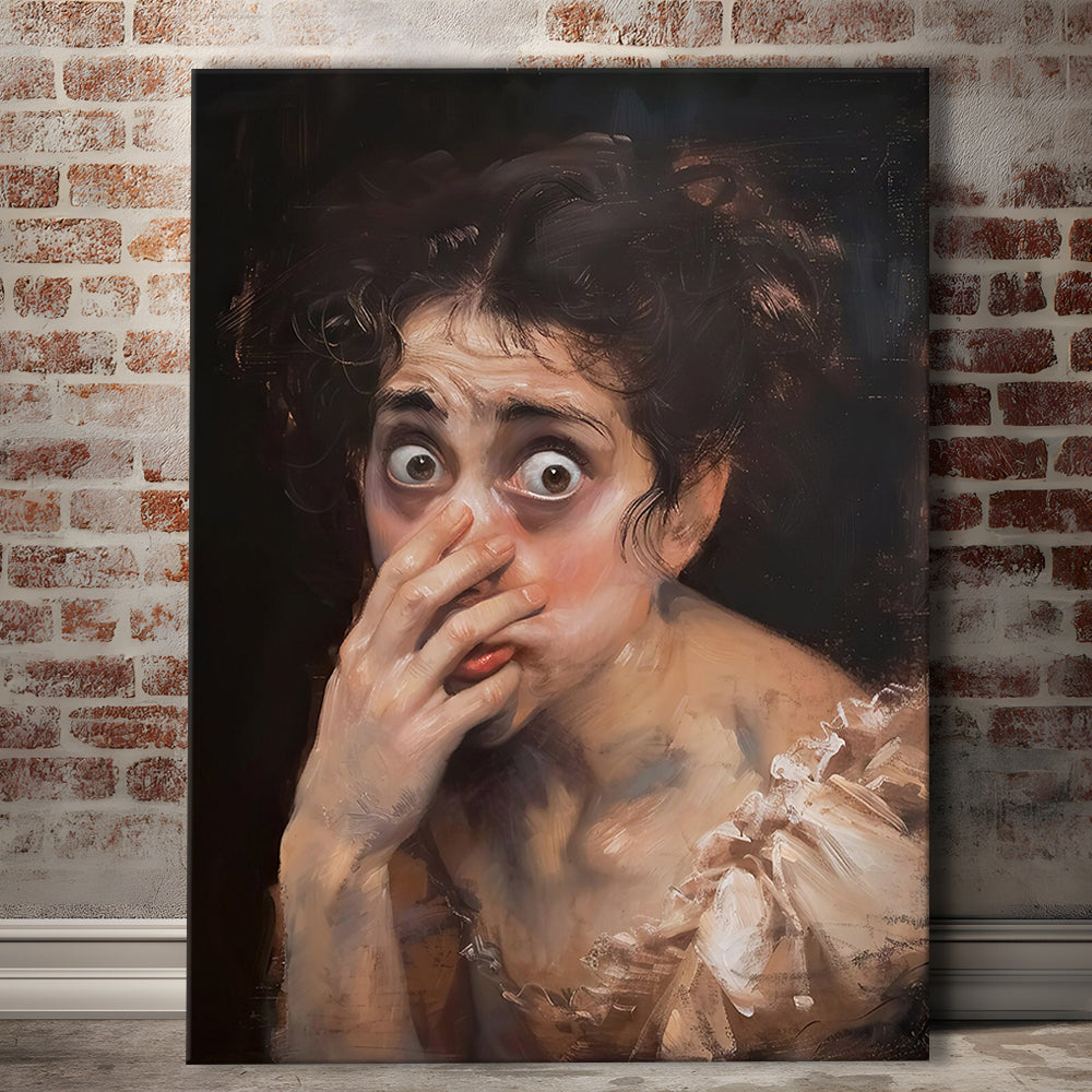 Stinky Bathroom Art Print Painting Vintage Print Toilet Humor Amusing, Canvas Print Wall Art, Wall Decor, Painting Canvas