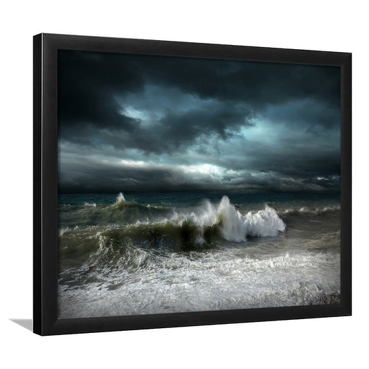 Storm Art Storm Art Storm Decor, Storm Home Decor, Storm Photo Storm, Photo Ocean Waves, Framed Art Print, Picture Framed
