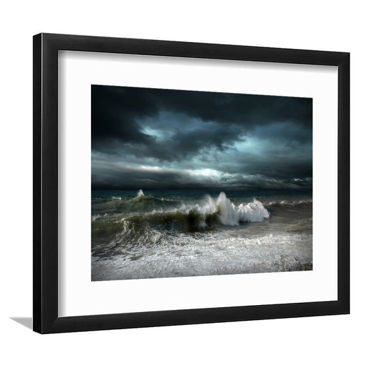 Storm Art Storm Storm Decor, Storm Home Decor, Storm Photo Storm, Photo Ocean Waves, Framed Art Print White Border