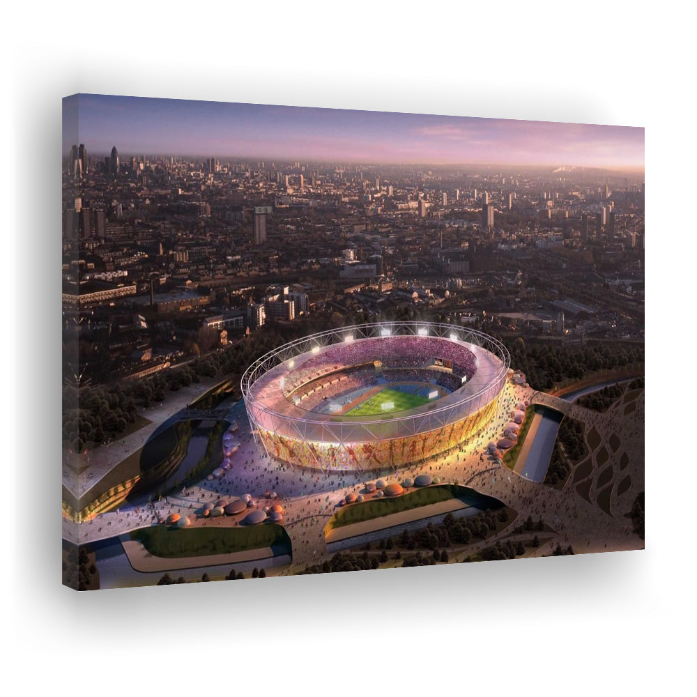 Stratford Olympic Stadium, Stadium Canvas, Sport Art, Gift for him, Man Cave Decor, Art Print, Canvas Print Wall Art