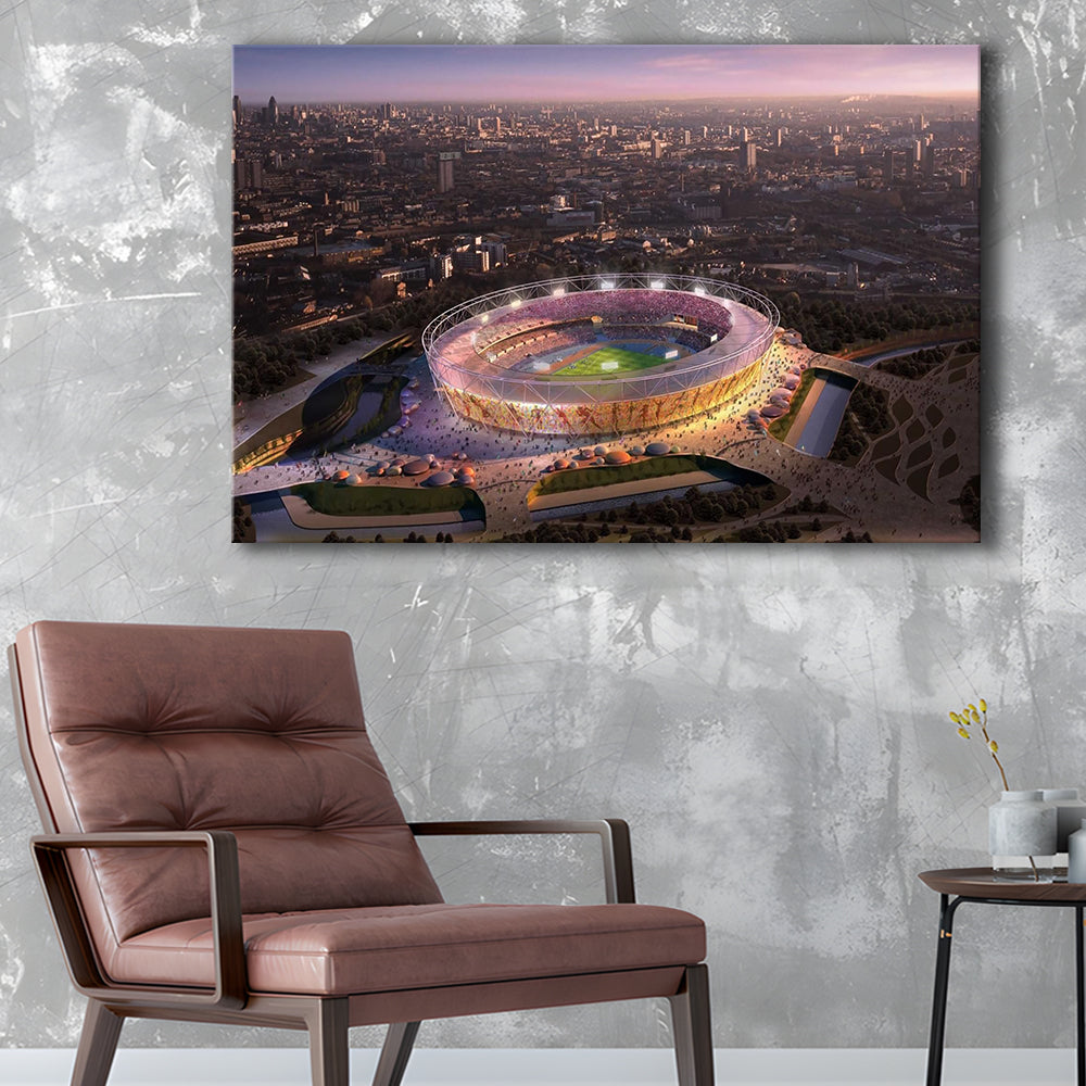 Stratford Olympic Stadium, Stadium Canvas, Sport Art, Gift for him, Man Cave Decor, Art Print, Canvas Print Wall Art