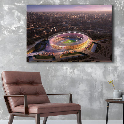 Stratford Olympic Stadium, Stadium Canvas, Sport Art, Gift for him, Man Cave Decor, Art Print, Canvas Print Wall Art