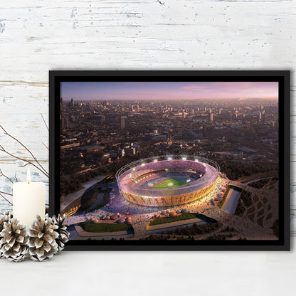 Stratford Olympic Stadium, Stadium Canvas, Sport Art, Framed Canvas Print Wall Art, Floating Frame
