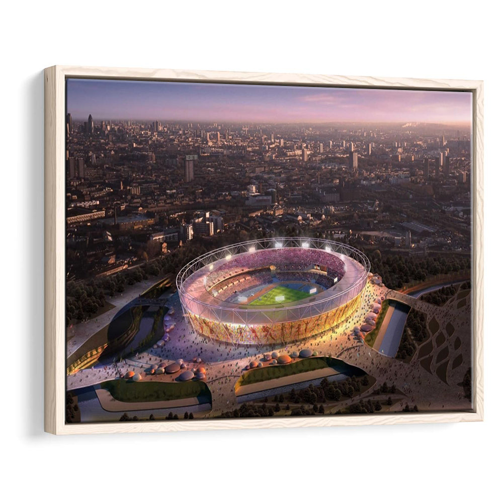 Stratford Olympic Stadium, Stadium Canvas, Sport Art, Framed Canvas Print Wall Art, Floating Frame